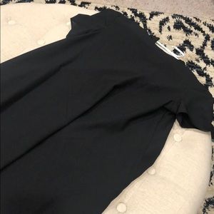 Dresses - Black semi sheer swing dress hi-low Dresses - Black semi sheer swing dress hi-low